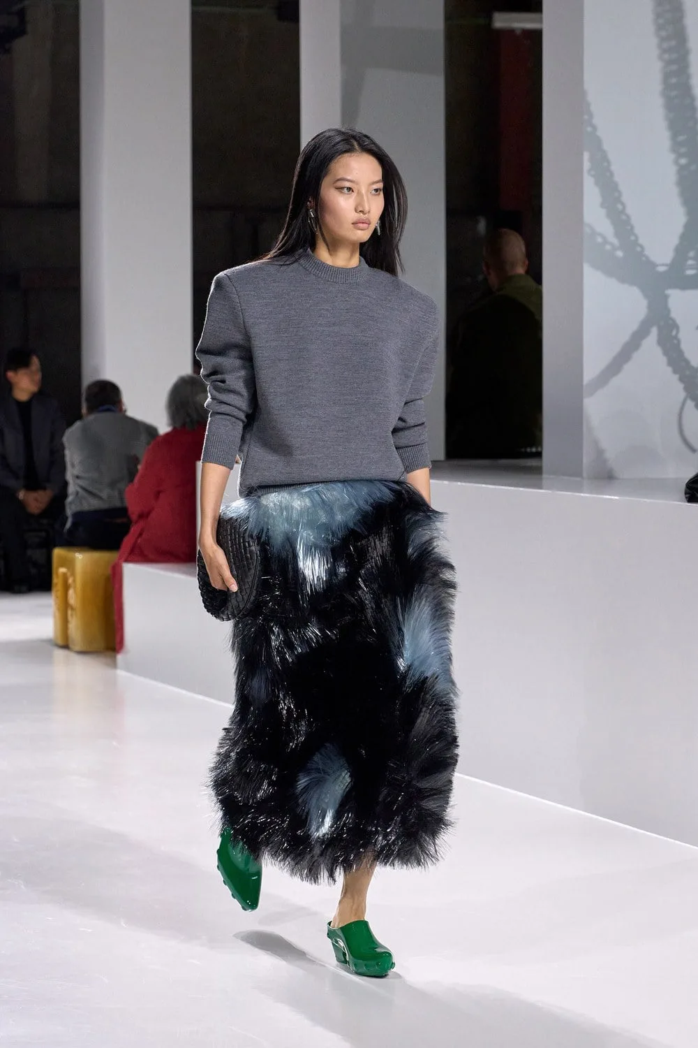 Model wearing a runway look for the women’s edit.