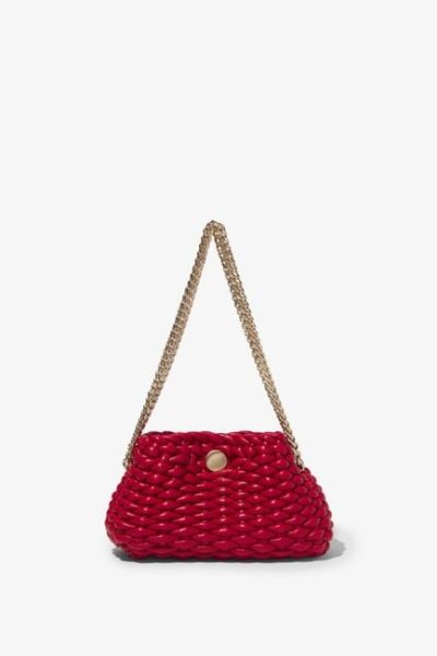 proenza-schouler-bordeauxred-Small-Woven-Leather-Chain-Tobo-Bag